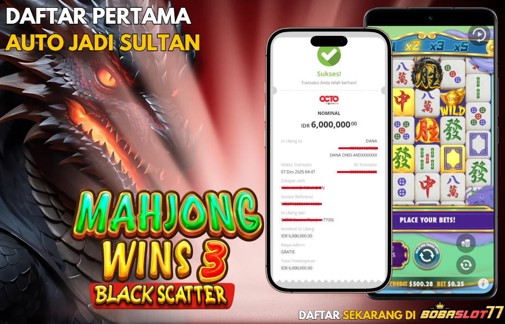 Selamat kepada user id : gu*****3  Wede Rp 6.000.000 di Game MAHJONG WINS 3 PRAGMATIC PLAY Cair Gk Sampe 1 Menit! Menang Mudah di Bobaslot77